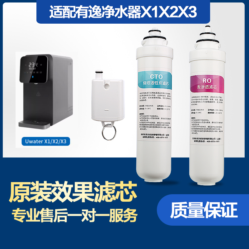 适配Unities有逸台式UwaterX1X2X3净水器反渗透膜活性炭通用滤芯