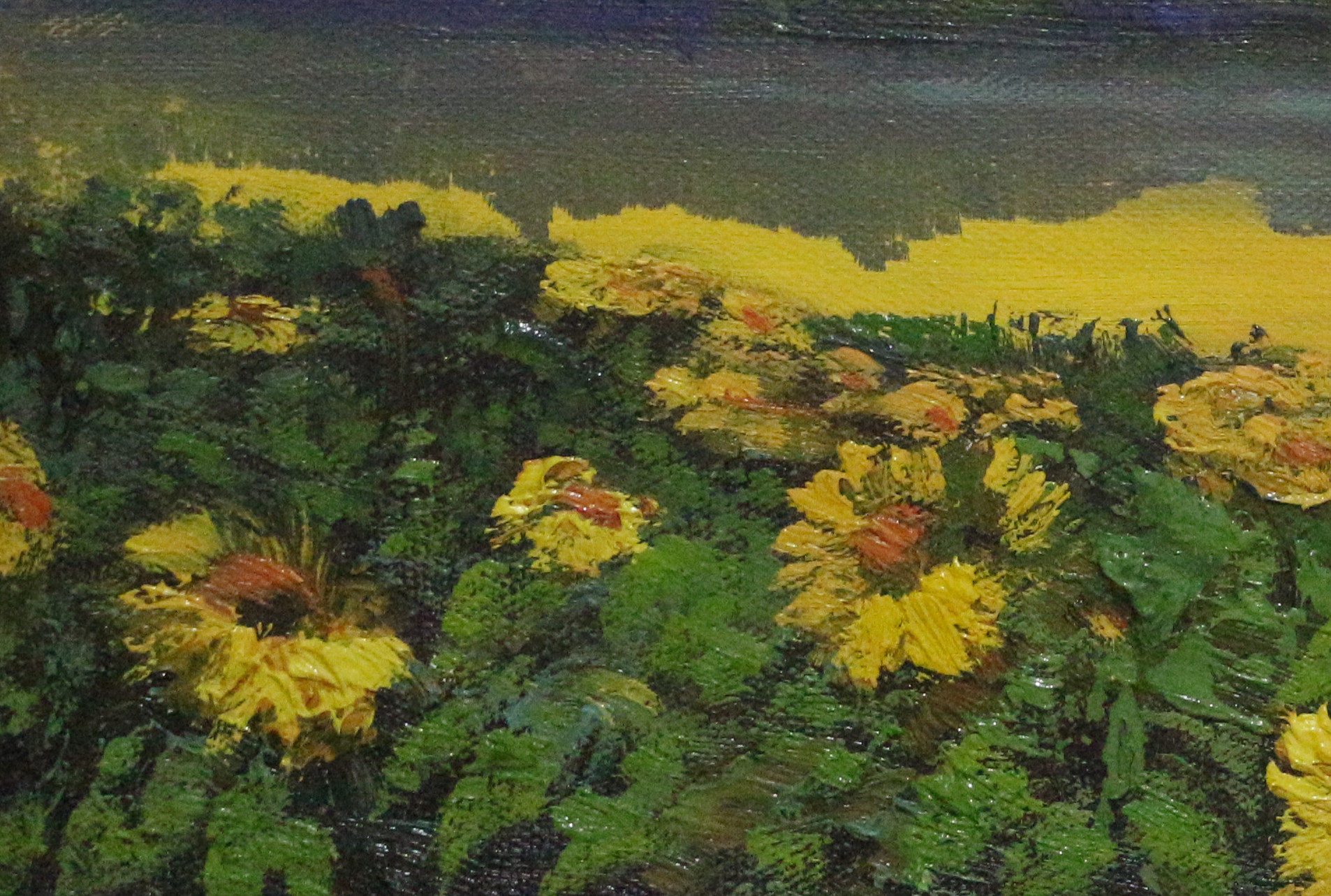 马琳《向阳花》布面油画