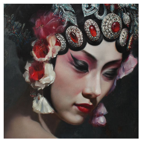 陈超《脸谱》布面油画61x91cm