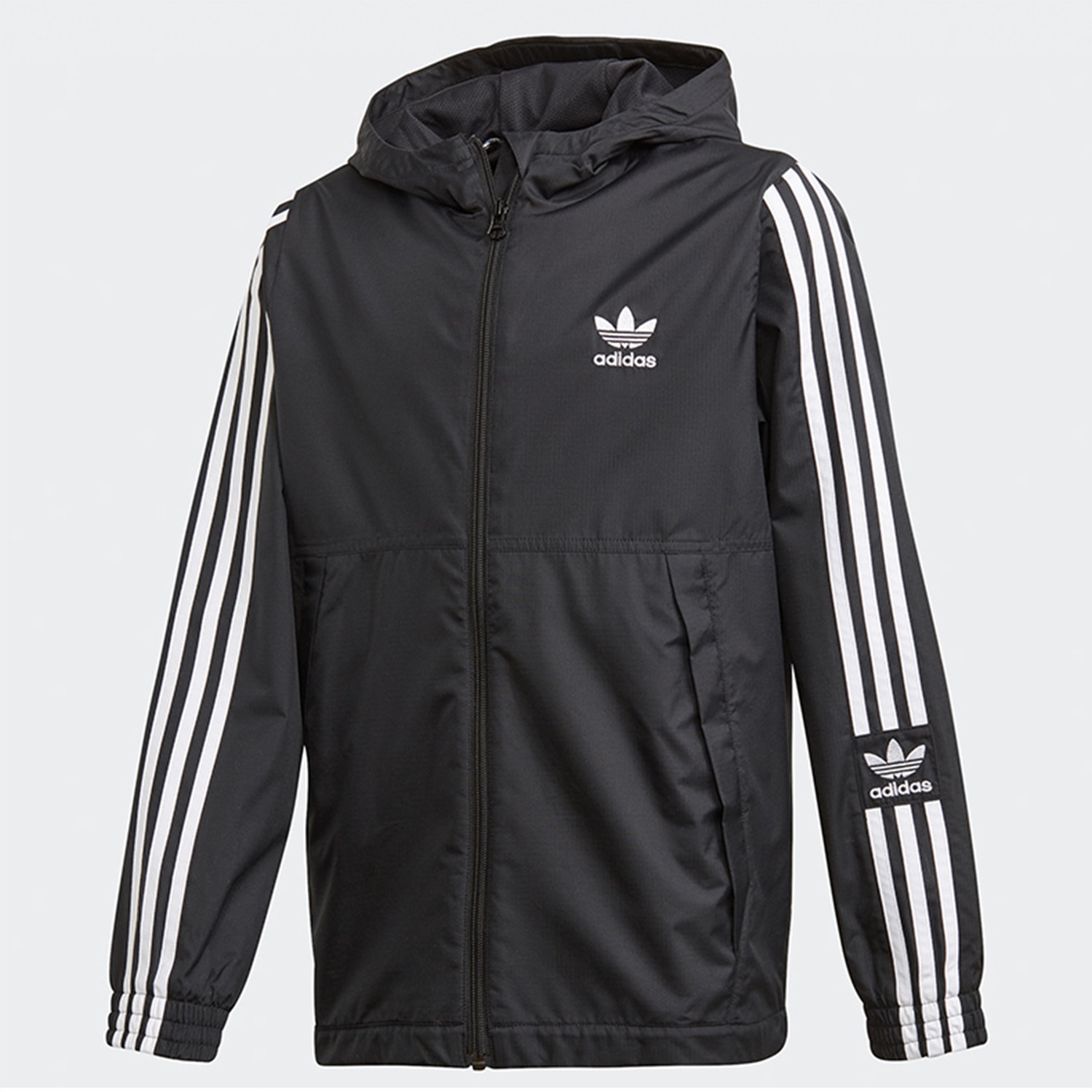 adidas阿迪达斯正品2020春三叶草大童装运动梭织夹克外套fm1211