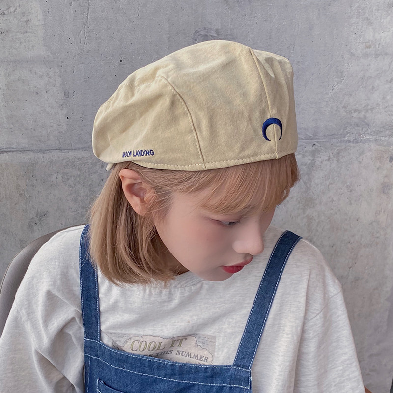 日系古着vintage原宿街头字母刺绣前进帽男女韩版秋冬时尚鸭嘴帽