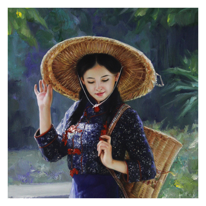 【学院艺术】吉林艺院 杨长林《采茶姑娘》 吉林省美协会员