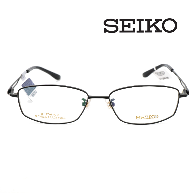 精工眼镜架SEIKO男士女士近视远视钛合金全框商务金属镜架HC1014