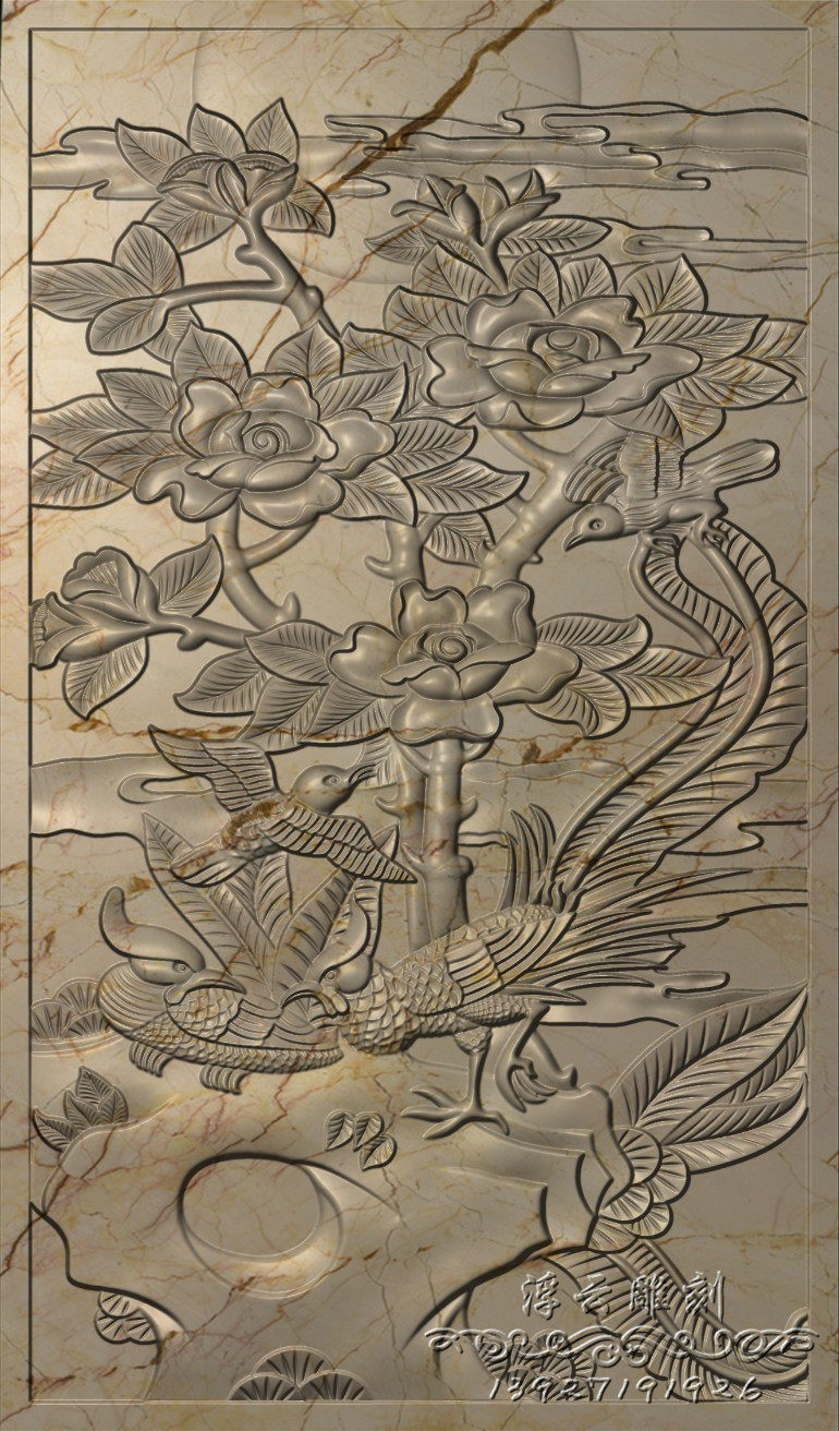 热销花开富贵精雕图