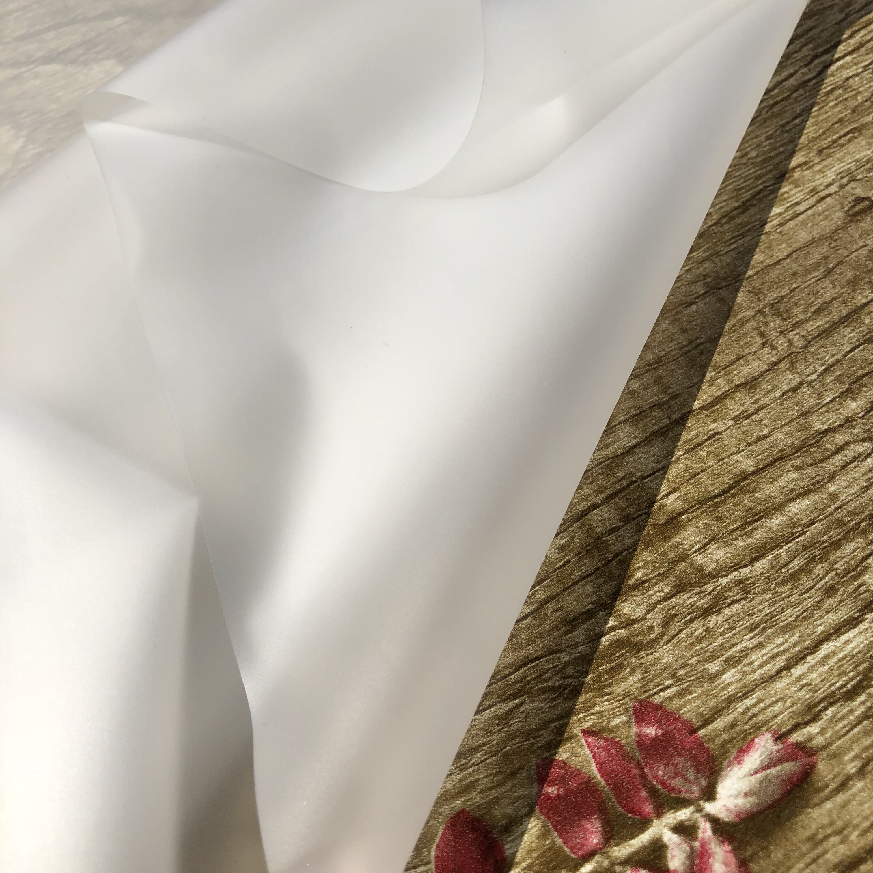 磨砂半透明tpu面料 雾面透视服装设计雨衣防水布料 0.1mm/半米价