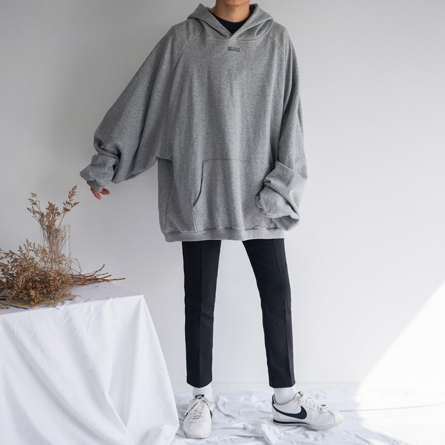 卫衣男潮嘻哈连帽宽松秋冬季oversize国潮牌港风外套大码日系复古