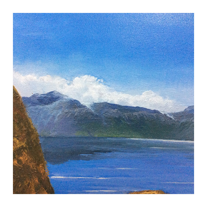 【青年才俊】江增玉《天池美景》布面油画职业画家