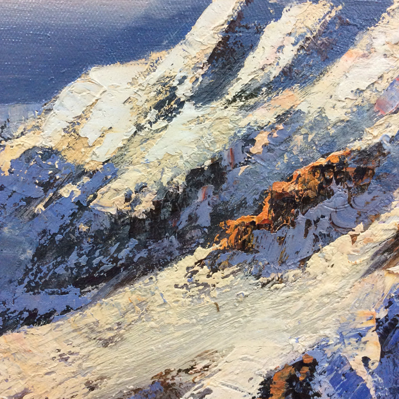 江增玉《山高人为峰》布面油画