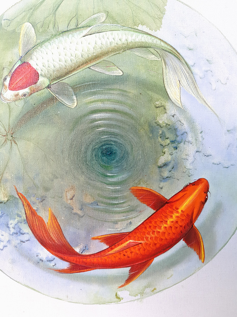 画鱼名家吴文健原创作品《太极系列》