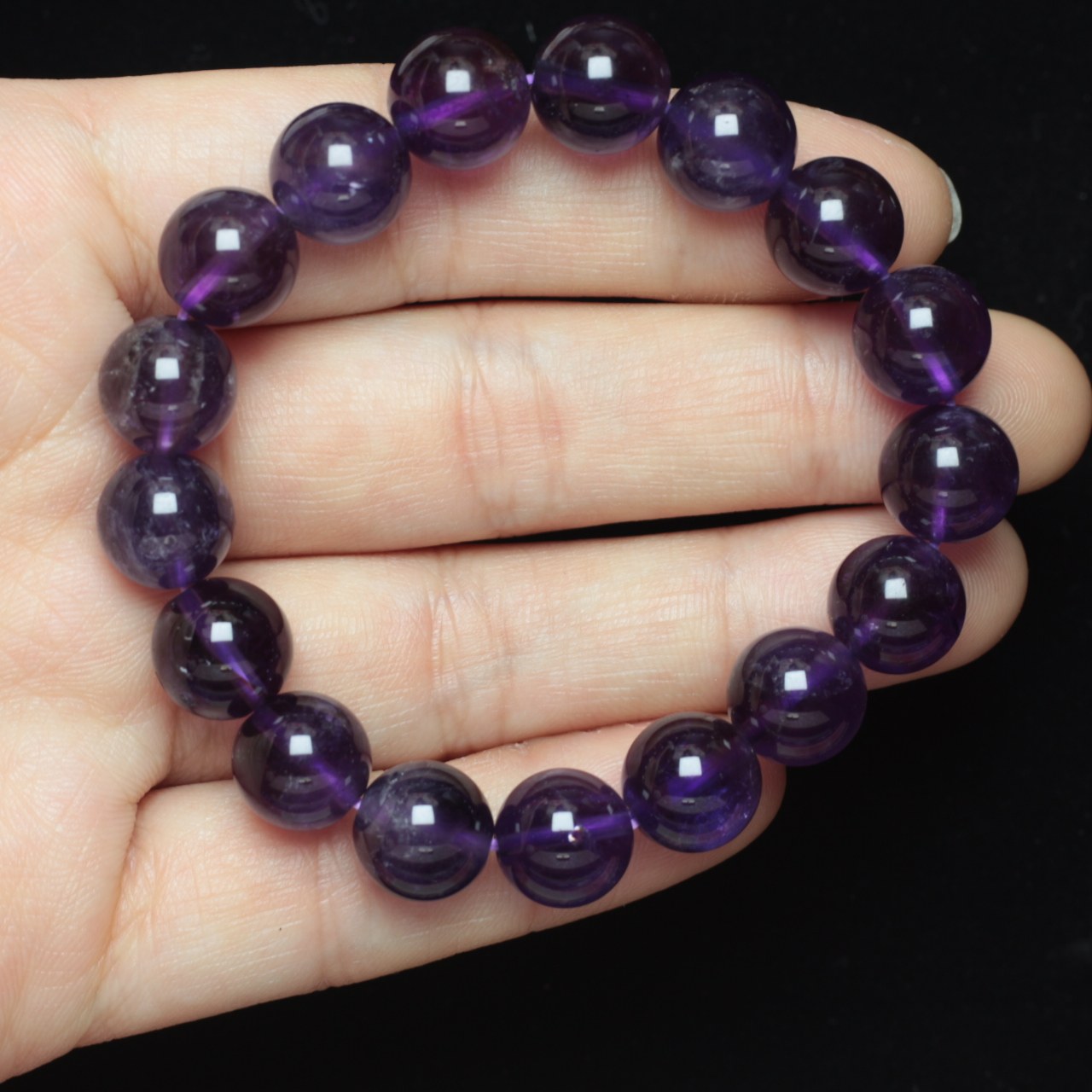 紫水晶手链女纯天然