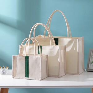 装衣服的袋子手提袋帆布时尚简约上班出门袋女士购物袋大容量结实