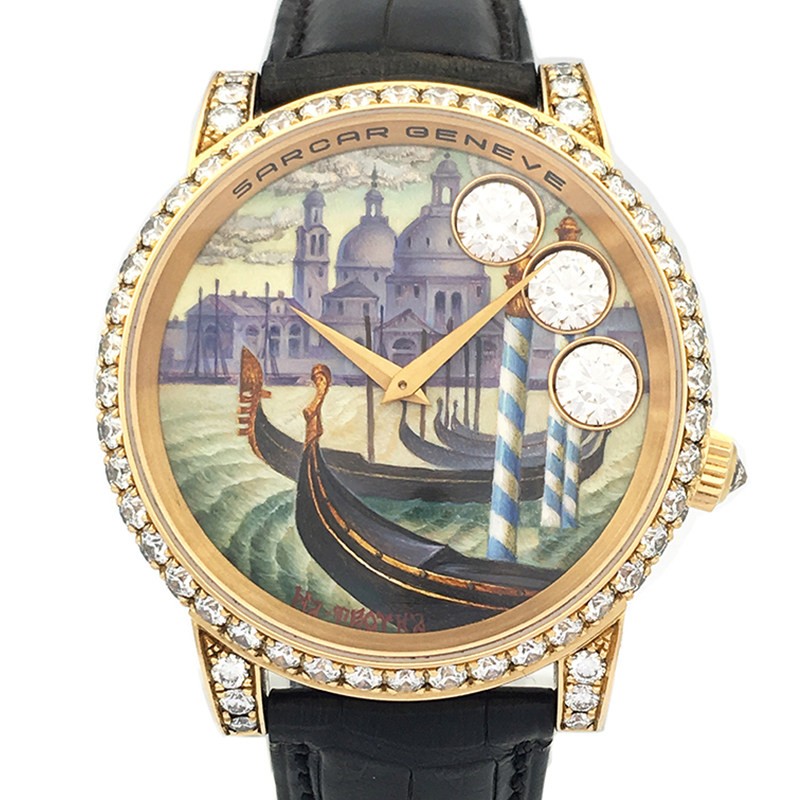 [95新]豪门世家 18k玫瑰金-原钻 自动机械男表 gj3