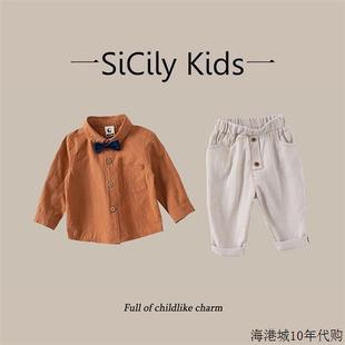 SiCily Kids-男宝春秋套装2023年新款宝宝绅士帅气周岁礼服三件套