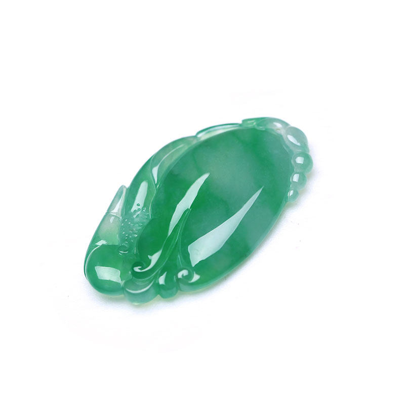 【源头好货-平洲】冰种鹦哥绿翡翠佛手瓜 7.08克