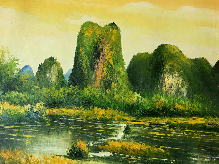 谢奕兴《桂林山水》布面油画