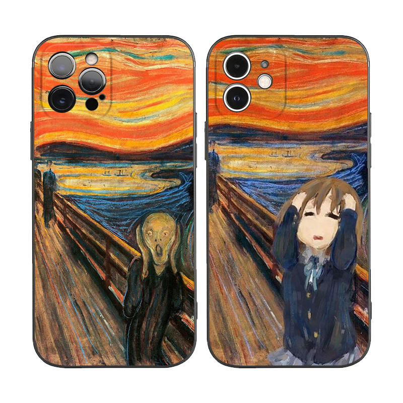 日系动漫轻音少女呐喊名画适用iphone 12promax手机壳11苹果13pro