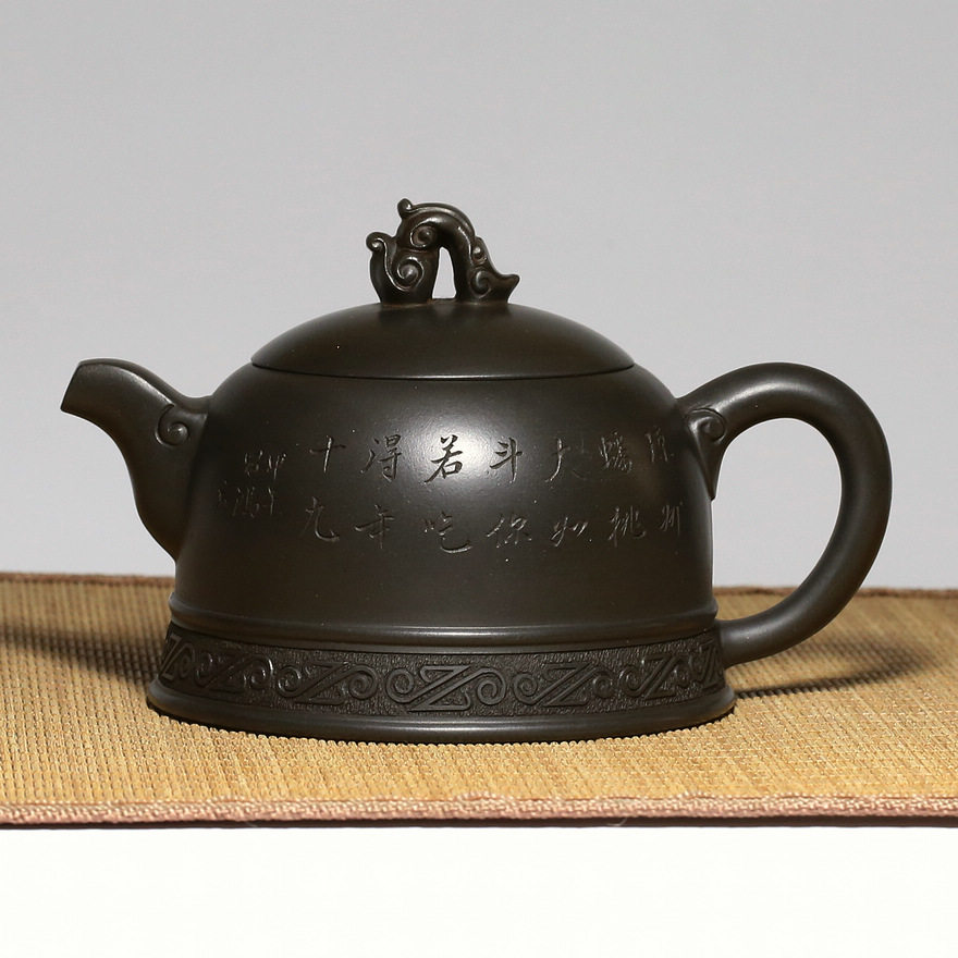 珍稀黑料 大师李昌鸿刻绘 魏建设 《金钟壶》