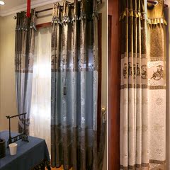 秦时明月中式古典现代简约高档布料客厅书房长辈房定制窗帘成品