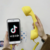 复古电话听筒式卡通可爱软妹耳机日系少女心通用女生个性创意韩版|ru 复古电话听筒式卡通可爱软妹耳机日系少女心通用女生个性创意韩版|ru