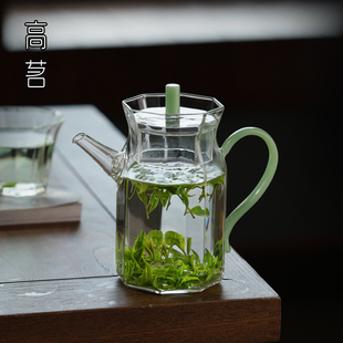泡绿茶专用玻璃壶耐高温仿宋手执壶花茶过滤冲茶器家用茶具泡茶壶