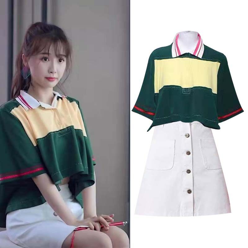 下一站是幸福蔡敏敏虞书欣剧中同款衣服露脐半袖上衣前后不规则女