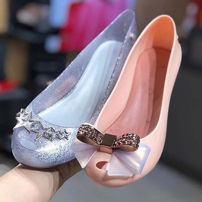 巴西melissa果冻鞋女星星蝴蝶结浅口单鞋2022新款正品梅丽莎女鞋