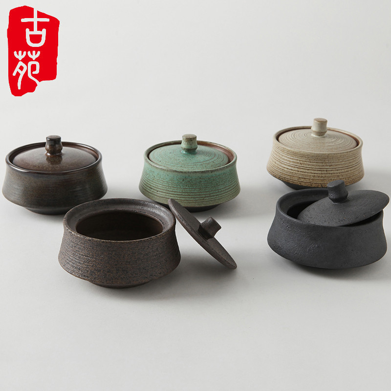 粗陶陶瓷宜兴紫砂茶具窑变复古小号普洱储存罐子土陶茶叶罐陀螺在类目 餐饮具, 茶具, 茶叶罐中 - 来自Buy2taobao.com提供专业的淘宝代购服务