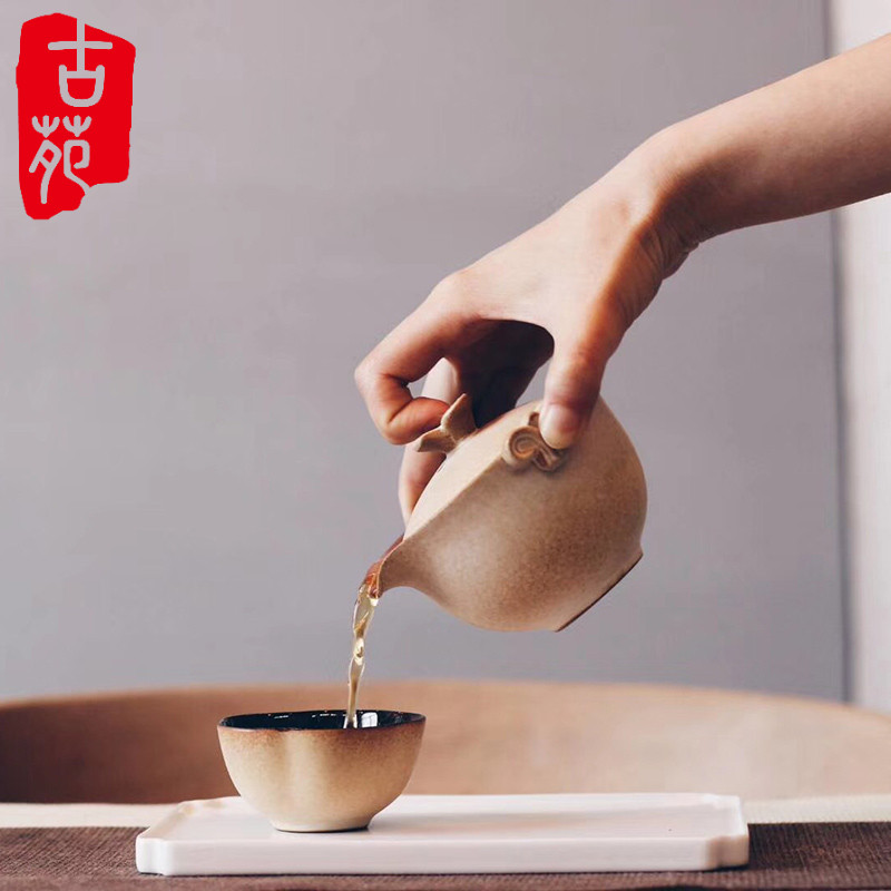 古苑手工薄胎茶碗快客茶杯日式粗陶瓷功夫茶具旅行便携泡茶器盖碗在类目 餐饮具, 茶具, 盖碗中 - 来自Buy2taobao.com提供专业的淘宝代购服务
