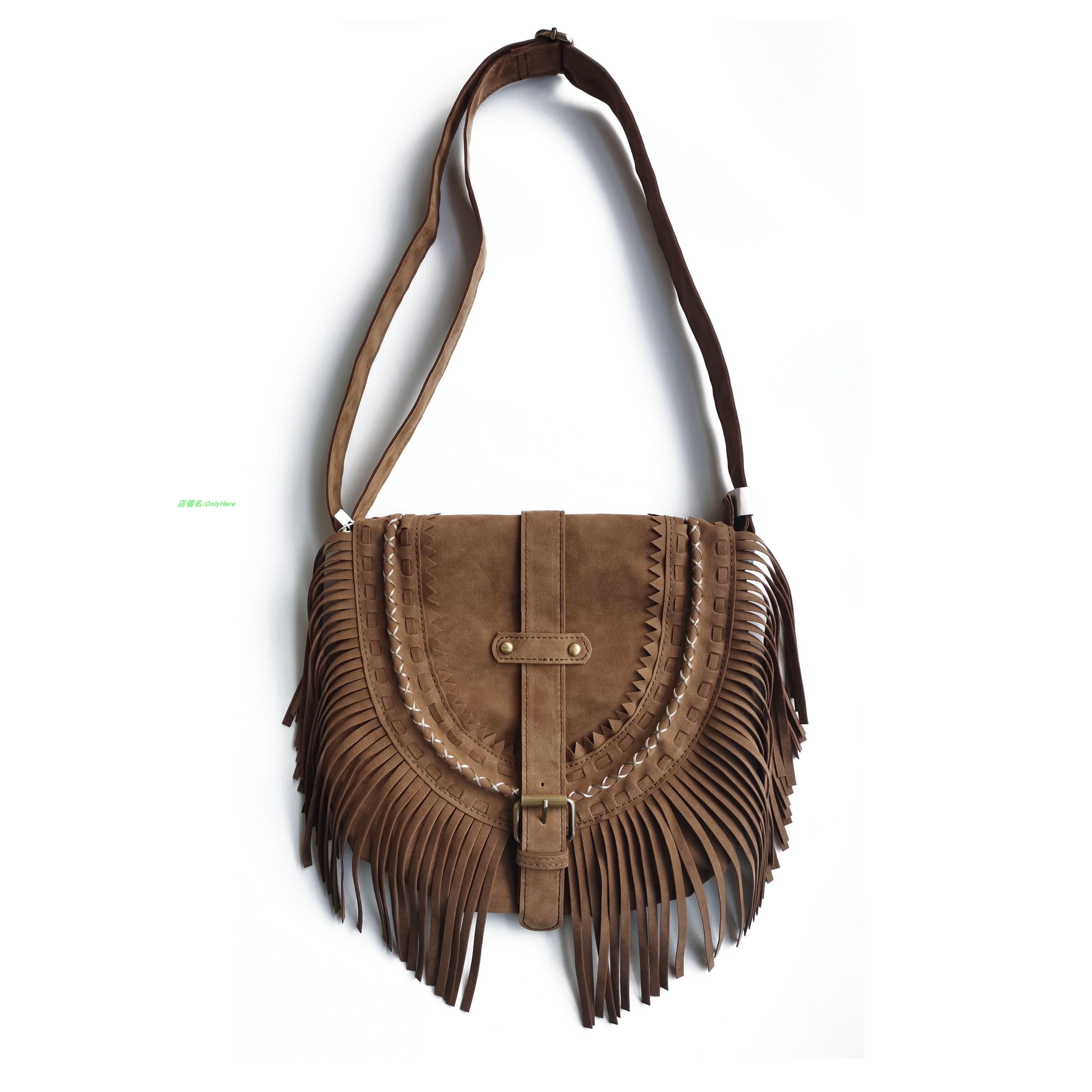 韩版女包包 2022新款仿麂皮流苏包女士斜挎包潮流女款小包单肩包