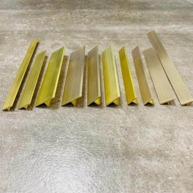 t地板收边铜装饰收边条压边条极窄瓷砖拉丝压条铜条t型平面铜压条