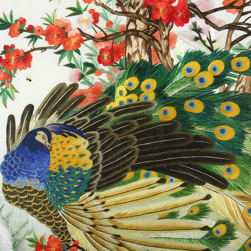 国家级非物质文化遗产 刺绣 汴绣 孔雀图