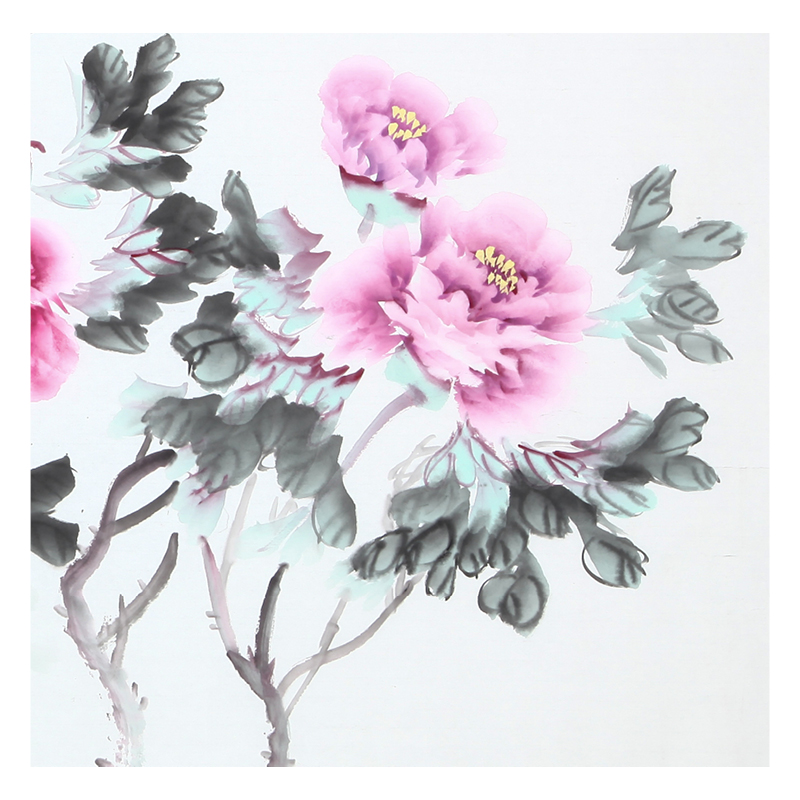 胡宏源《国色天香》著名花鸟画家