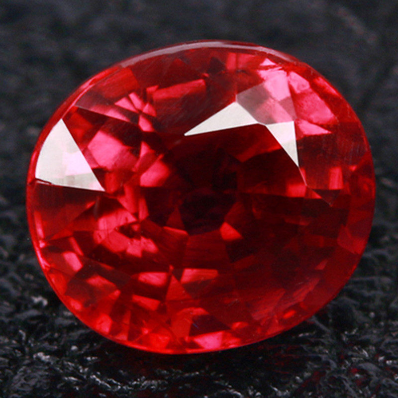 无保留价1.05克拉天然无烧vividred红宝石裸石grs国际证书