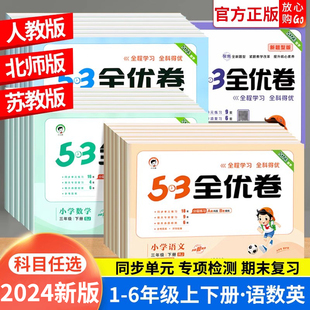 53全优卷小学二年级上下册一三四五六年级语文数学英语同步测试卷人教版苏教版北师大版任选小学53天天练卷子全套五三全优卷天天练