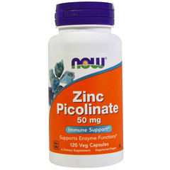 美国直邮Now Foods Zinc Picolinate 吡啶甲酸锌 备孕 50mg*120粒