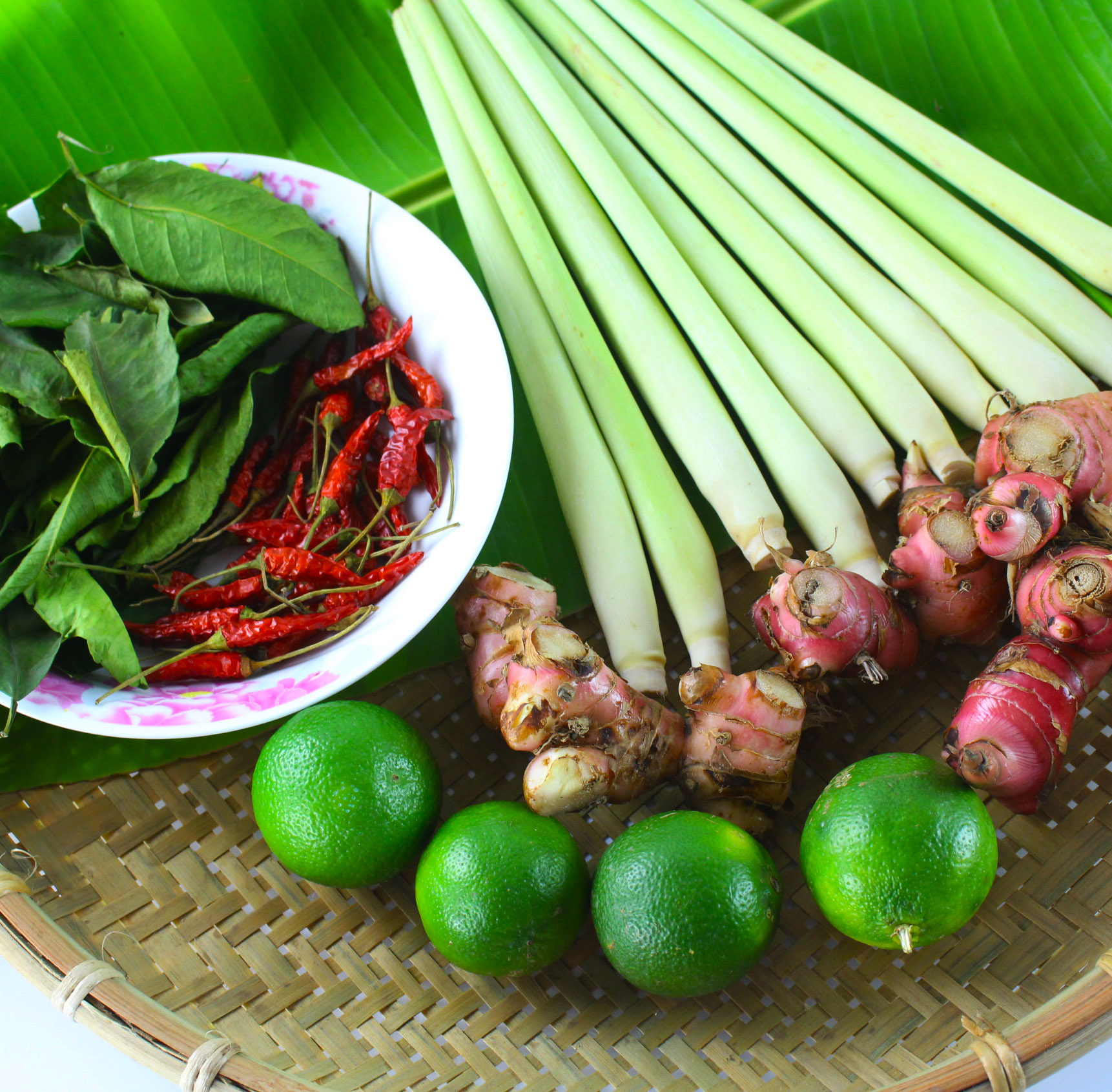 新鲜冬阴功汤材料套餐香茅草 南姜 柠檬叶 青柠檬 辣椒组合4份115已售