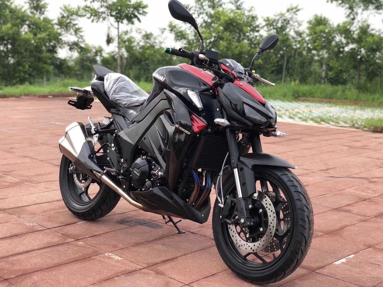 原装进口川崎款n19大蟒蛇 全新国四电喷450cc跑车摩托车上牌街跑