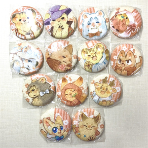 绮丽屋日本动漫周边全职高手拟动物化叶修毛绒徽章套装全新现货