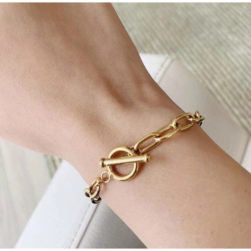 Fashion Classic Bracelet Paperclip Ferrule Gold-plated