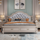 简约美式床实木床轻奢床双人床主卧现代欧式床家具复古婚床1.8米