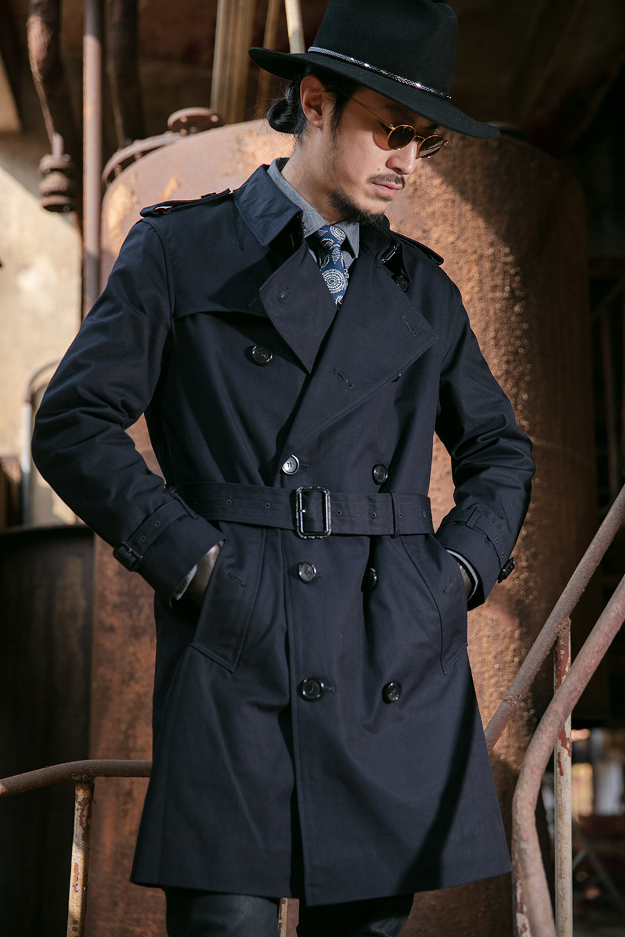 国庆活动trenchcoat战壕大衣军事风衣外套风衣