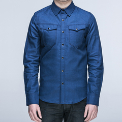 捭和（BAI-HE DENIM）RE-3D SHIRT L/S 靛蓝牛津纺 3D立裁