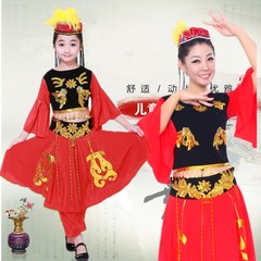 儿童女童舞蹈演出民族服装女新疆维族舞蹈演出服新疆舞蹈服装女装