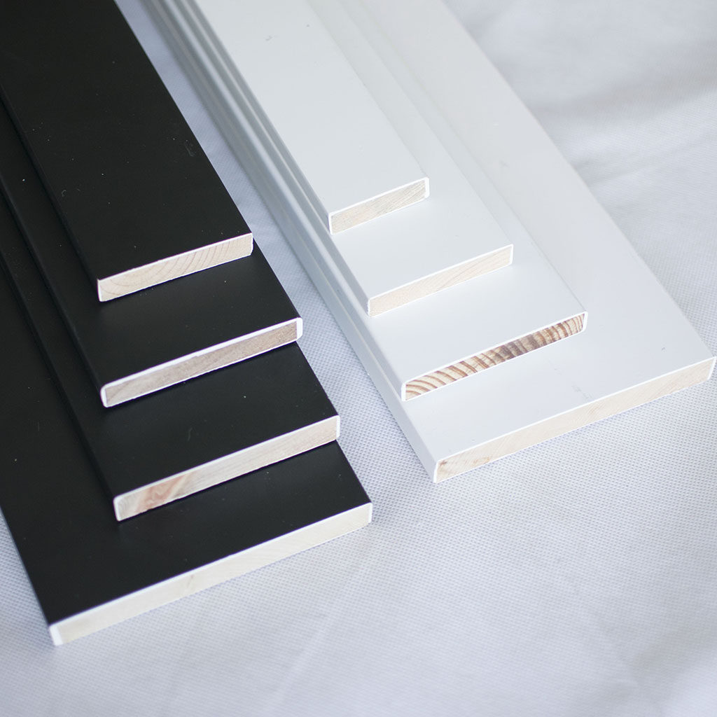 一折实木踢脚_纯黑白色实木哑光烤漆平板平面地踢脚线装饰线条北欧