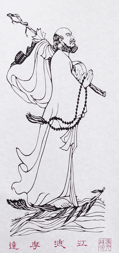 【达摩渡江】一苇渡江传佛法 寓意声明远播 创业成功 jz69