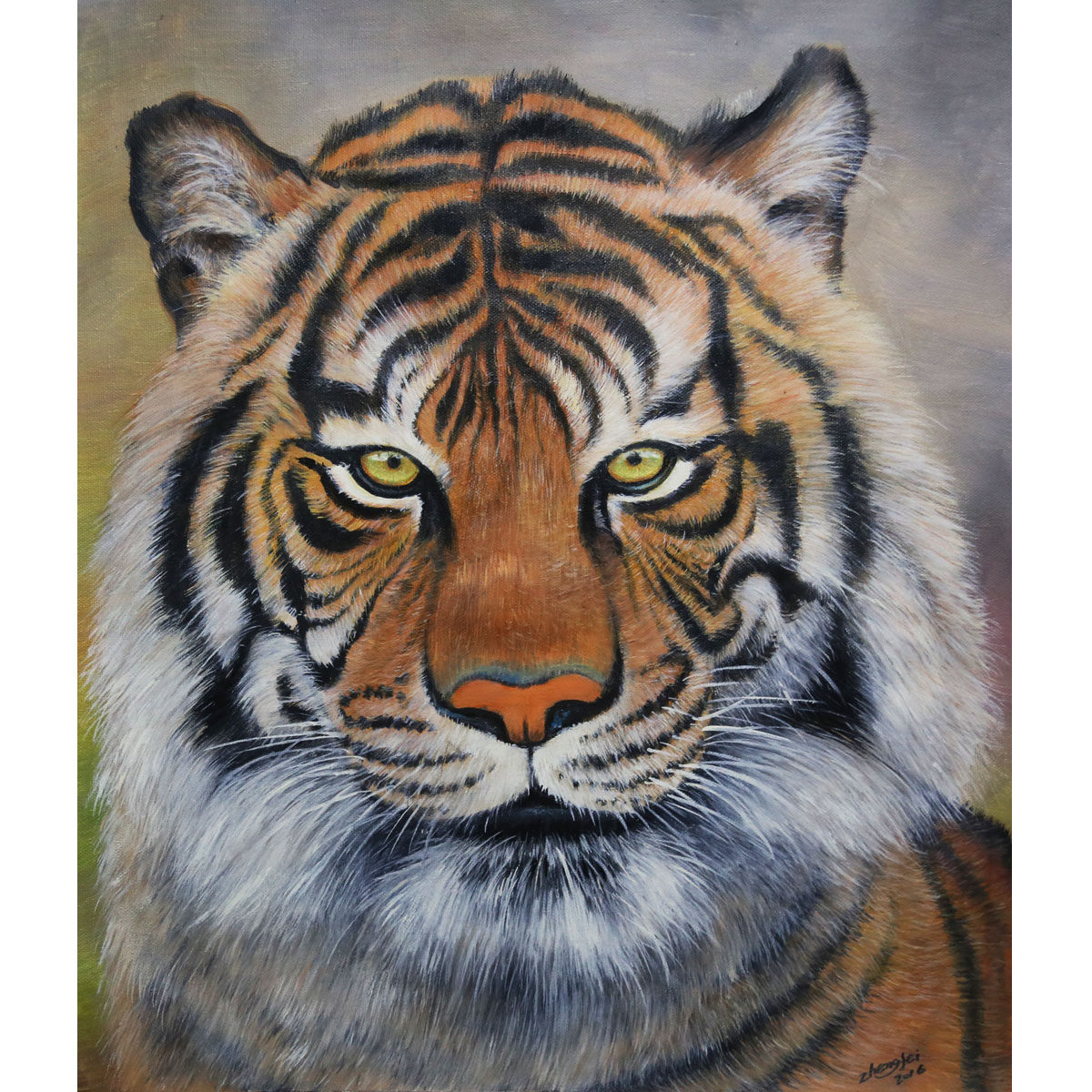 【双十二】正飞《虎虎生风》布面油画
