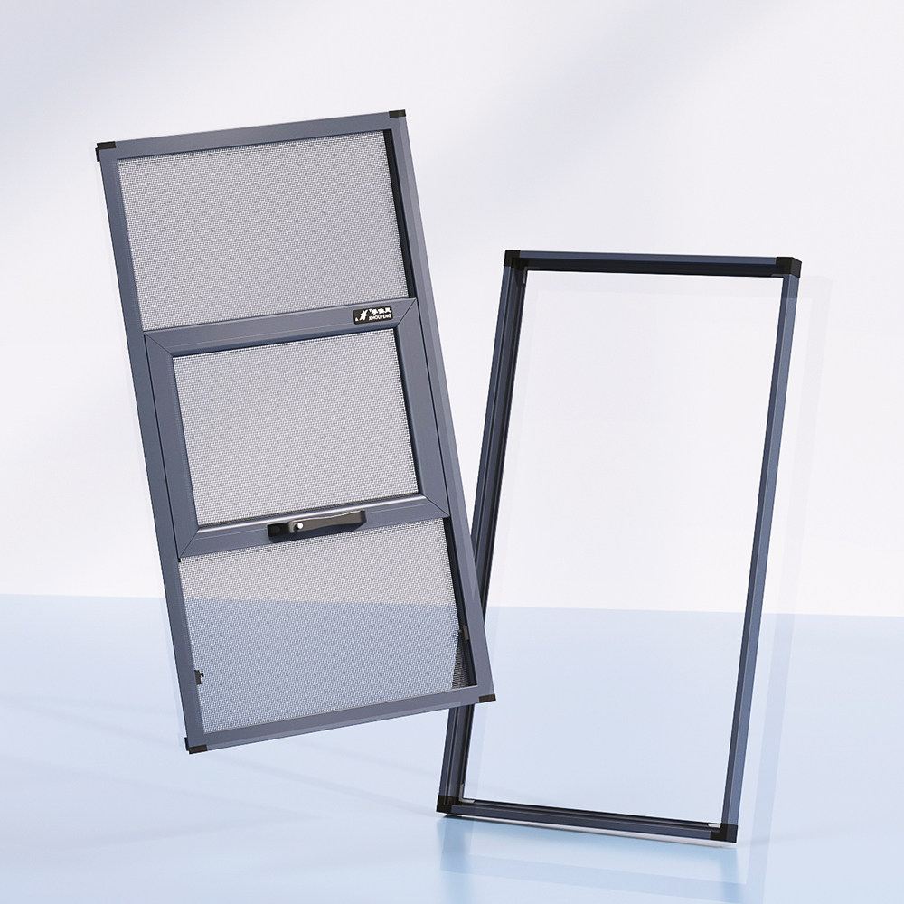 季候风防盗窗纱窗一体框中框架金刚网纱窗推拉式平开窗纱窗网自装