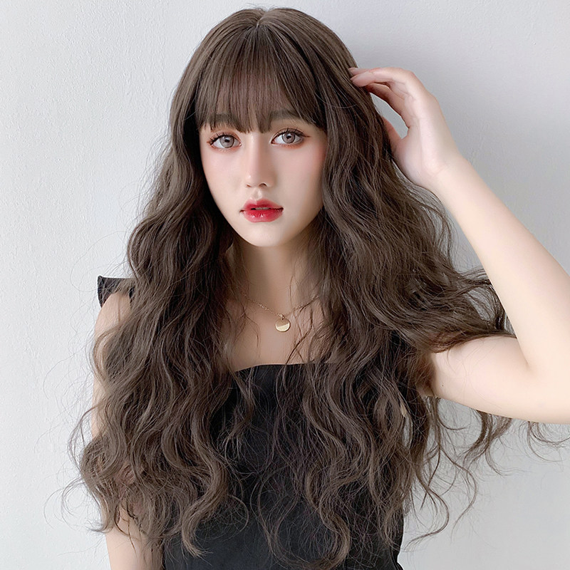 假发女长发羊毛卷时尚潮流自然适合圆脸发型复古全头套大波浪卷发