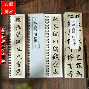 【全套3本】元赵孟頫胆巴碑碑帖临摹卡洪亮编简体旁注楷书毛笔字帖书法成人学生临摹单行临摹范本古帖安徽美术出版社