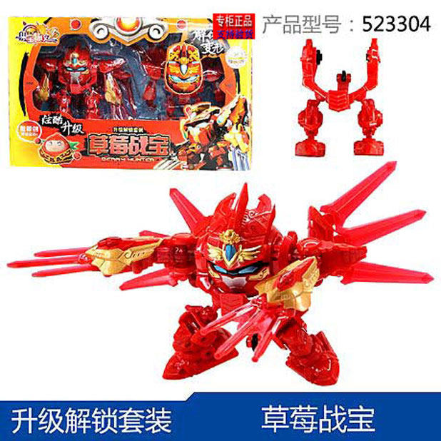 奥迪果宝特攻3升级版解锁草莓战宝523304变形金刚机器人儿童玩具